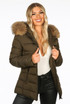 Fur Hood Puffer Jackets with Zipped Pockets