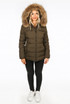 Fur Hood Puffer Jackets with Zipped Pockets