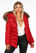 Fur Hood Puffer Jackets with Zipped Pockets