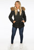 Fur Hood Puffer Jackets with Zipped Pockets