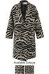 Animal Print Double Breast Overcoat