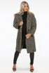 Animal Print Double Breast Overcoat