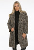 Animal Print Double Breast Overcoat