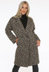Animal Print Double Breast Overcoat