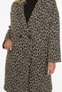 Animal Print Double Breast Overcoat