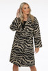 Animal Print Double Breast Overcoat