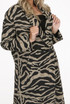 Animal Print Double Breast Overcoat