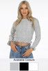 Knitted Frill Hem Cropped Jumper
