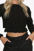 Knitted Frill Hem Cropped Jumper