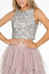 Sequin Cropped Sleeveless Top