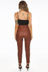 PU Wet Look Belted Trousers