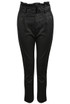 PU Wet Look Belted Trousers