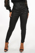 PU Wet Look Belted Trousers