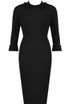 Tuck Pleat Collar Midi Dress