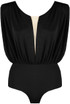 Soft Touch Drape Mesh Front Bodysuit