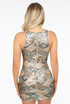 Sequin Diamond Pattern Mini Dress