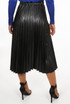 Elasticated Waist Pleated Midi Skirt