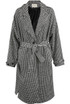 Houndstooth Tie Up Overcoat