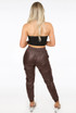 Wet Look PU Cargo Trousers