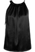 Satin Front Tie Up High Neck Top Satin Front Tie Up High Neck Top