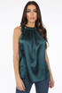 Satin Front Tie Up High Neck Top Satin Front Tie Up High Neck Top