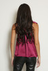 Satin Front Tie Up High Neck Top Satin Front Tie Up High Neck Top