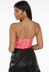 Pleated Satin Cropped Cami