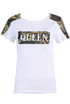 Sequin 'QUEEN' Slogan Tees