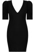Low Neck Pleated Sleeve Shift Dress