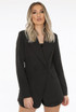 Asymmetric Overlap Blazer Dress