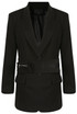 Oversized Blazer With Origami Waist Belt