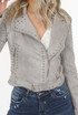 Suede Studded Biker Jacket