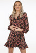 Floral Print Side Knotted Wrap Dress