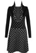 Fine Knit Cross Print Midi Dress