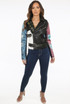 PU Colour Splash Buckle Up Cropped Biker Jacket 