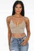 Ribbed Adjustable Strap Bralet