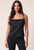 Satin Tie Shoulder Top