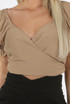 Cross Over Side Knotted Crop Tops