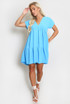 Plain V Neck Smock Dress - 23 Colours