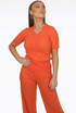 V Neck Ribbed Top & Trouser Set