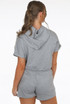 Hooded Sequin Trim Jumper & Sequin Panel Shorts Set 
