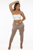 Elasticated Waist Chain Trim Joggers