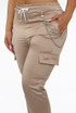 Elasticated Waist Chain Trim Joggers