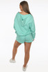 Hooded Zip Up Jumper With Cami & Shorts 3 Piece Set