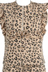 Animal Print Frilled Top & Shorts Set