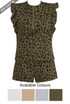 Animal Print Frilled Top & Shorts Set