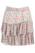 Floral Print Elasticated Waist Tier Skirt