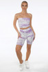 Tie Dye Print Active Cycling Shorts