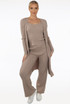 Knitted Jumper With Cami & Trouser 3 Piece Set - 3 Colours