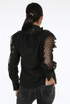 Embroidery Lace Button Up Blouse
